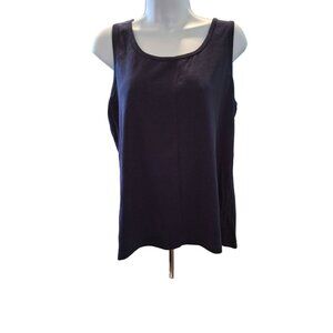 Cato Est 1946 Womens Tank Top Large Navy Blue Casual Sleeveless Normcore